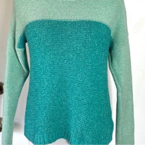 Forever 21 Mint Color Blocked Chunky Knit Sweater - Picture 4 of 7